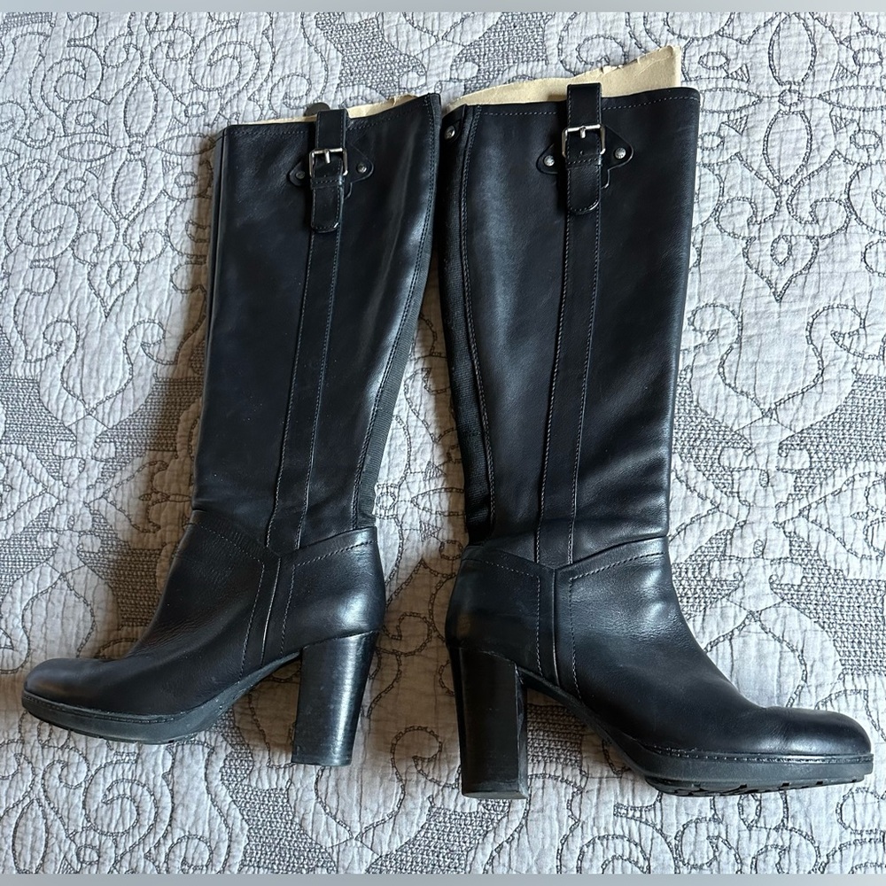 Classic Black High-Heel Knee Boots - Women